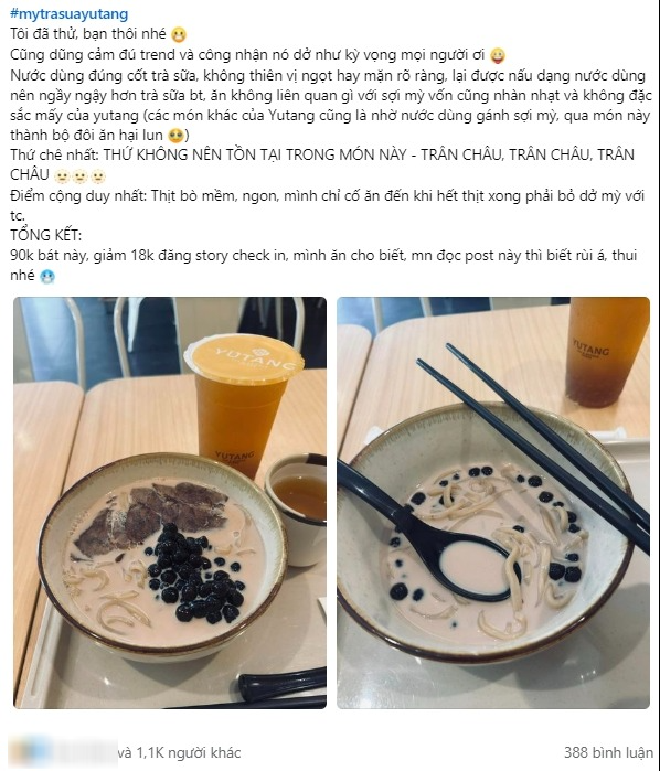 Những review đầu tiên về mì trà sữa trân châu bắp bò: Giá bằng 2 bát phở, hương vị ra sao mà gây tranh cãi? - Ảnh 6