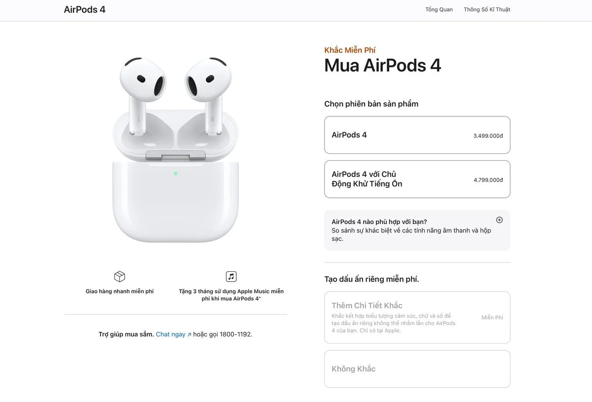 Sau iPhone 16, đến lượt AirPods 4 chính thức lên kệ tại Việt Nam - Ảnh 1