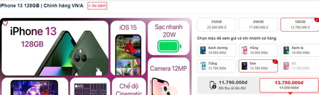 Tiếp tục chạm đáy, đây là mẫu iPhone chính hãng hàng VN/A có giá rẻ nhất hiện nay - Ảnh 1