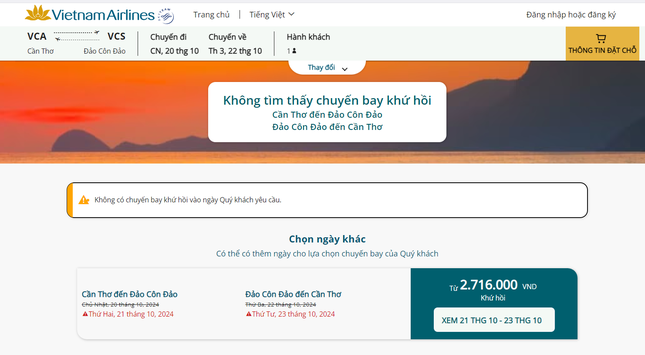 ‘Đỏ mắt’ tìm chuyến bay đến Côn Đảo - Ảnh 2