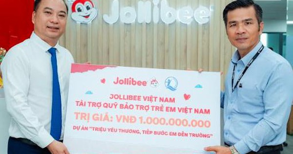 Jollibee Việt Nam tài trợ 1 tỷ đồng hỗ trợ học sinh khó khăn