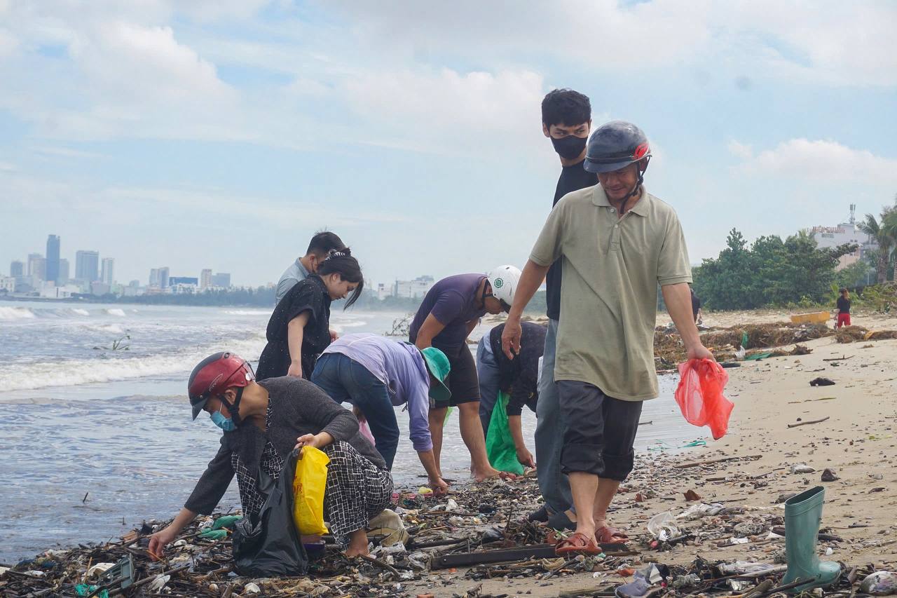 Lạ: Dân Đà Nẵng tràn ra biển sau bão số 6, lập tức hốt được cả chục ký "lộc trời" mang về bán - Ảnh 3