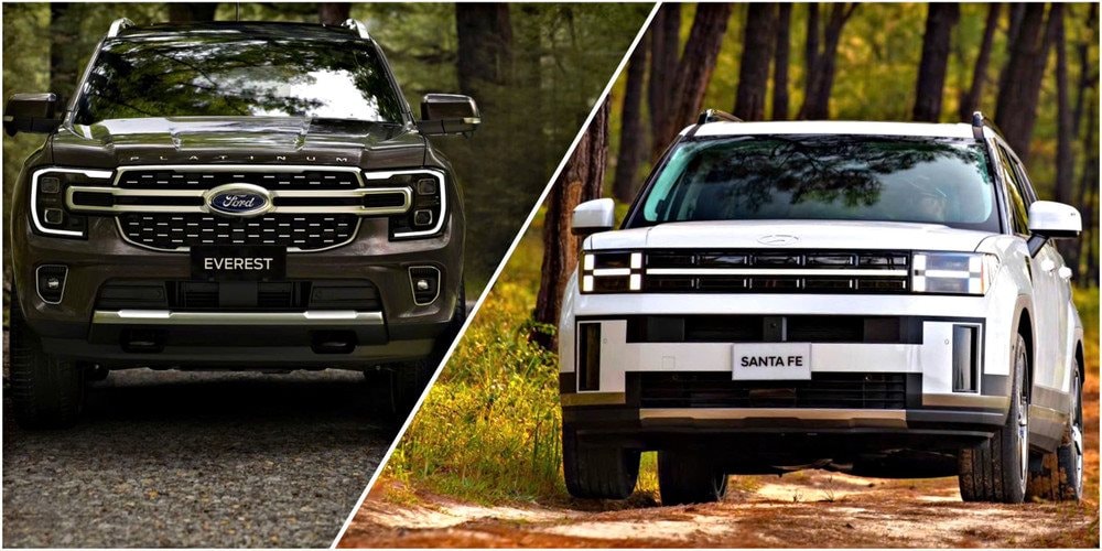 Xe gầm cao tầm giá trên 1 tỷ: Ford Everest áp đảo, Hyundai Santa Fe vươn lên mạnh mẽ - Ảnh 1