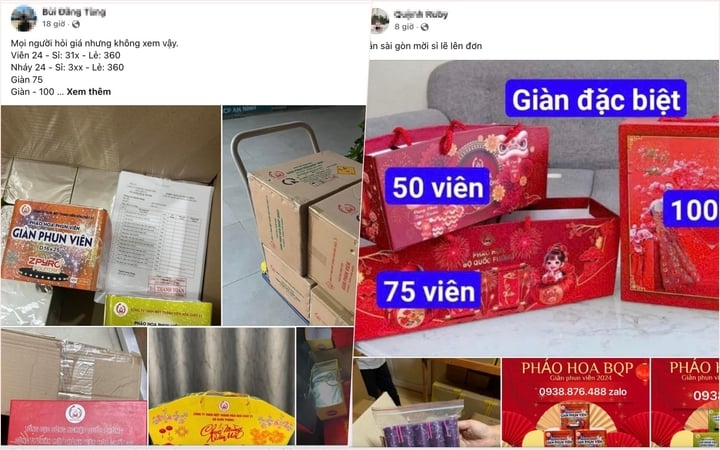 Chưa đến Tết, pháo hoa đã bán ngập 'chợ mạng' - Ảnh 1