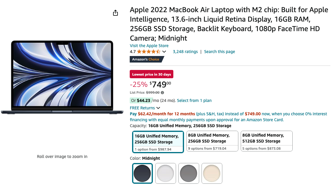 MacBook Air M2 với RAM 16GB lại vừa có mức giá "đáy" kỷ lục mới trước thềm Black Friday - Ảnh 1