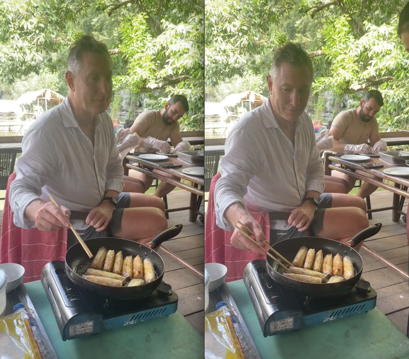 Bỏ tiền du lịch Việt Nam nhưng khách Tây lại "phải" ngồi làm 1 việc này khiến dân mạng bật cười - Ảnh 1