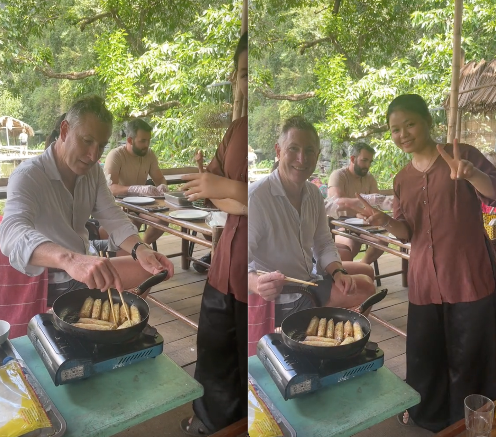 Bỏ tiền du lịch Việt Nam nhưng khách Tây lại "phải" ngồi làm 1 việc này khiến dân mạng bật cười - Ảnh 2