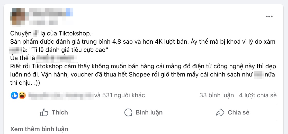 Nhiều người bán hàng trên TikTok Shop than trời khi bị khoá sản phẩm vì lý do hết sức trời ơi này - Ảnh 2