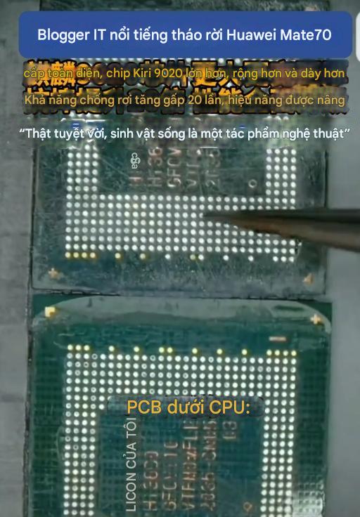Người Trung Quốc mổ bụng Huawei Mate 70 RS để xem cận cảnh chip Kirin 9020, lên tiếng thán phục: "Quả là một tuyệt tác nghệ thuật" - Ảnh 1
