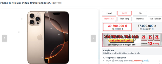 Từng cháy hàng khi ra mắt, iPhone 16 màu Titan Sa mạc giờ giảm sâu: Giá các phiên bản giảm gần 3 triệu - Ảnh 4