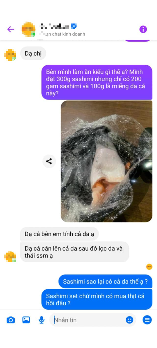 Đặt 3 lạng sashimi ăn "đổi gió", cô gái nhận về 2 lạng cá và 1 lạng da: Dân mạng hoang mang khó hiểu - Ảnh 3