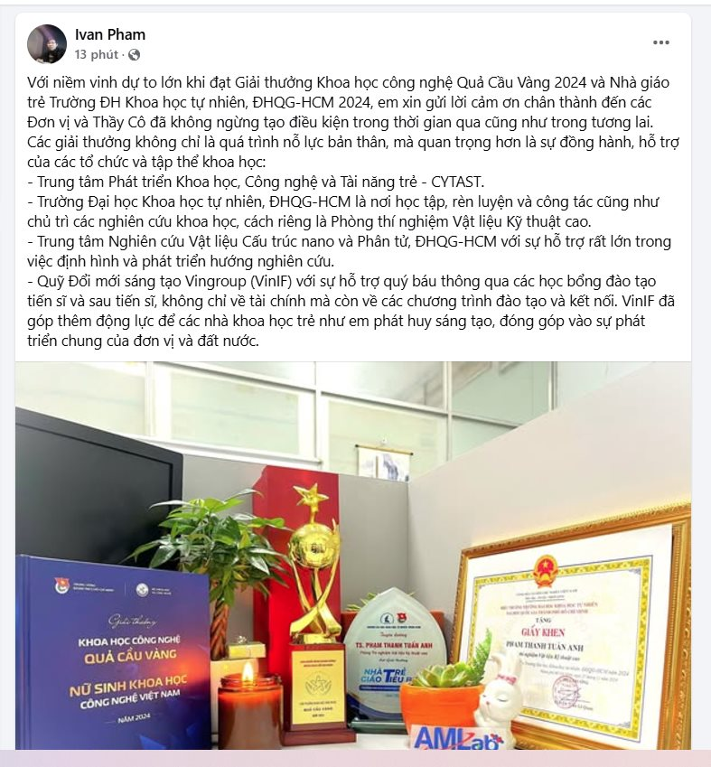 6 năm qua, một quỹ Việt đã âm thầm chi gần 1.000 tỷ đồng ‘chắp cánh’ cho các nhà khoa học trong nước - Ảnh 1