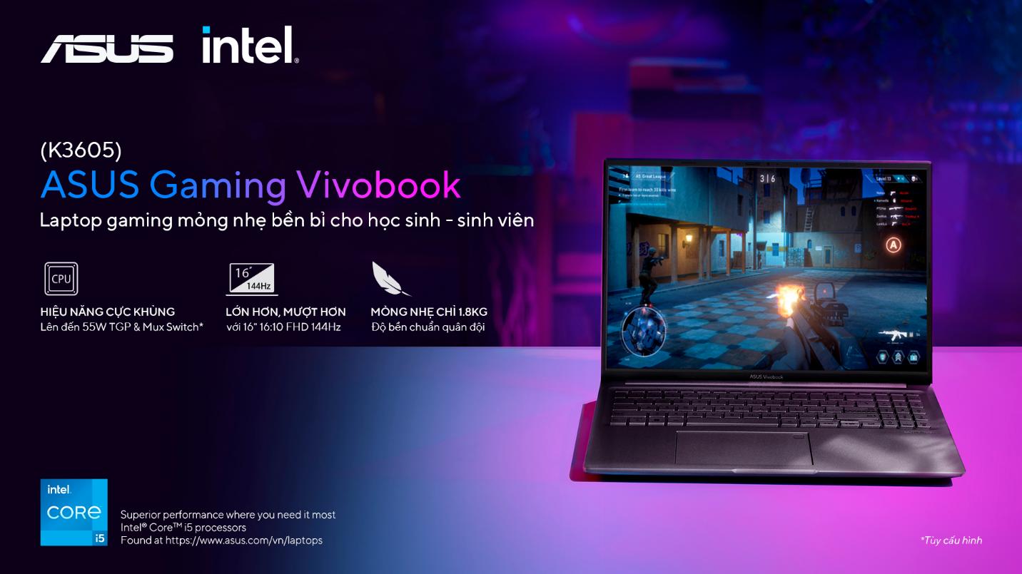 ASUS Gaming Vivobook K3605 - Laptop gaming dưới 20 triệu hiệu năng cao, mỏng nhẹ - Ảnh 4