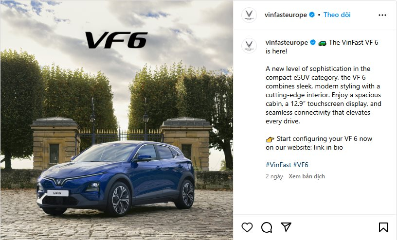 Sau VF 8, VinFast tiếp tục mang VF 6 đến châu Âu, giá thấp nhất hơn 900 triệu đồng - Ảnh 2