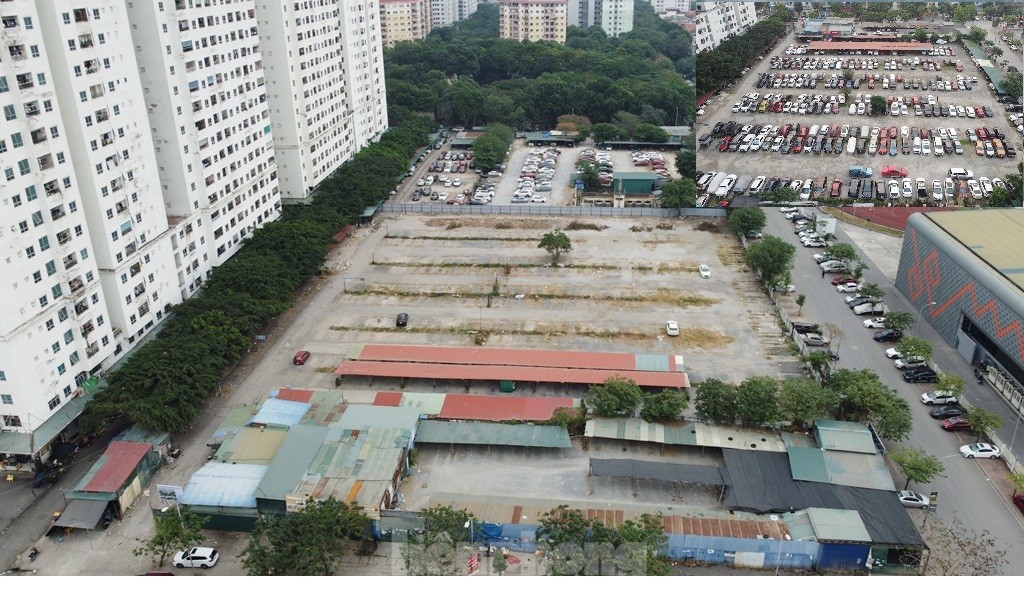 Ô tô tràn ra đường khi bãi ‘khủng’ tại Linh Đàm đóng cửa - Ảnh 4