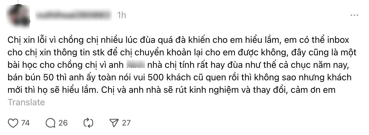 Bát bún riêu 400k ngày Tết khiến dân mạng "dậy sóng", chủ quán lên tiếng khiến nhiều người bất ngờ khi biết lý do - Ảnh 4
