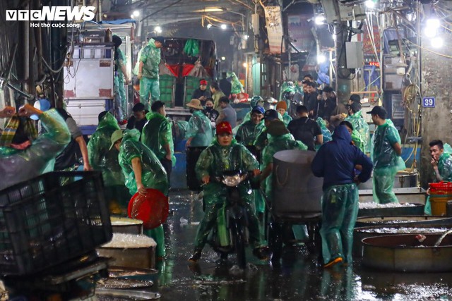 Xuyên đêm mua bán cá chép đỏ cho ngày cúng ông Công, ông Táo - Ảnh 1