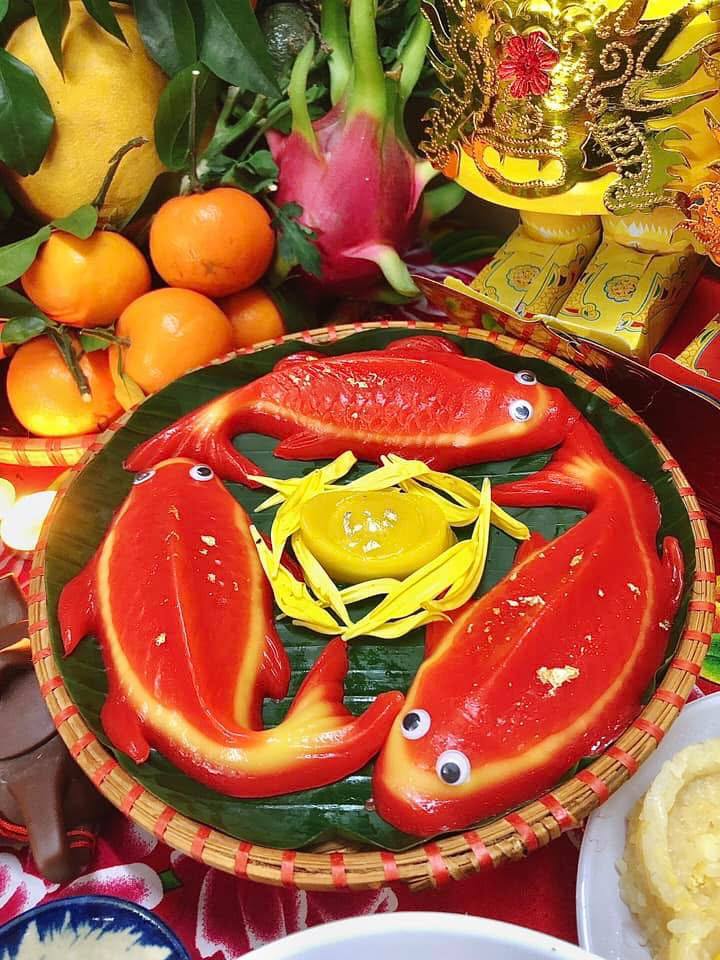 "Đại hội" khoe mâm cúng ông Công ông Táo tràn ngập MXH, có nhà làm cả món hot trend TikTok - Ảnh 3