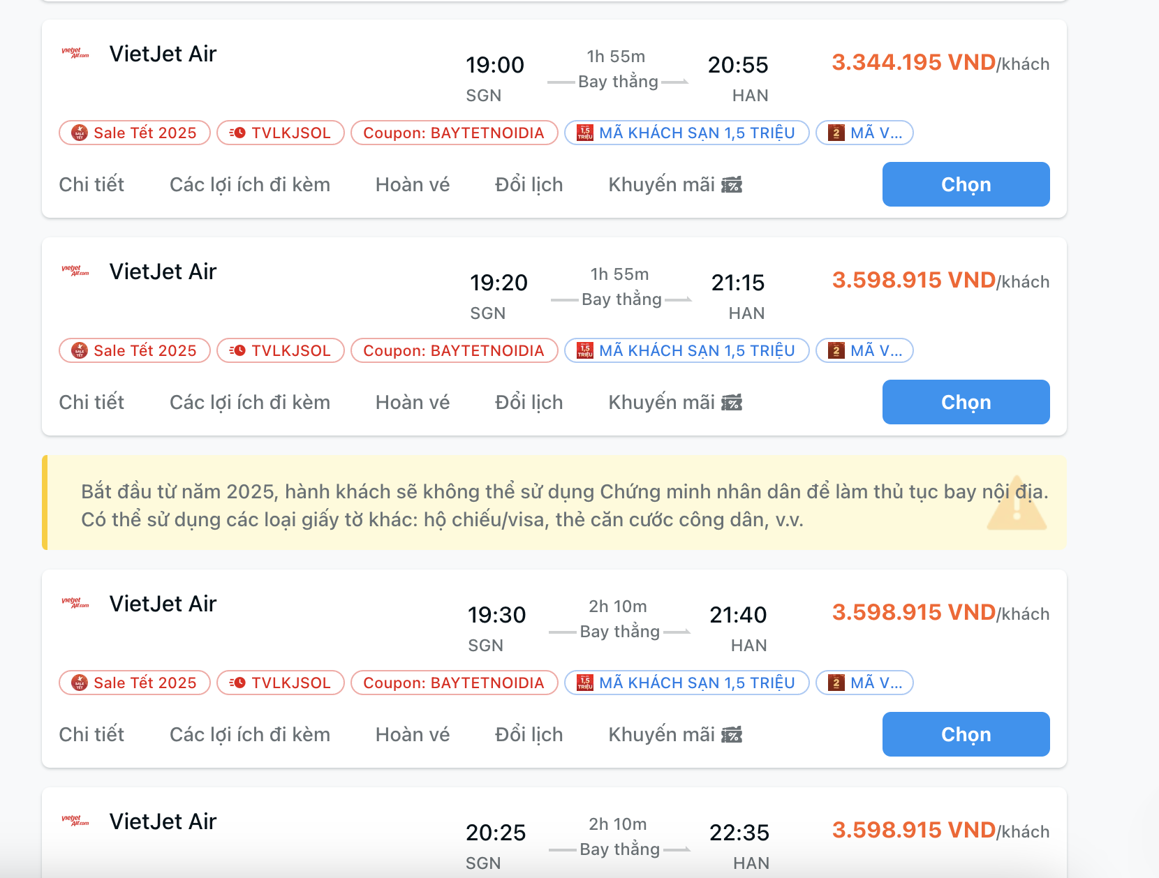 Bất ngờ với giá vé máy bay TP HCM - Hà Nội ngày 29 Tết và đêm giao thừa - Ảnh 3