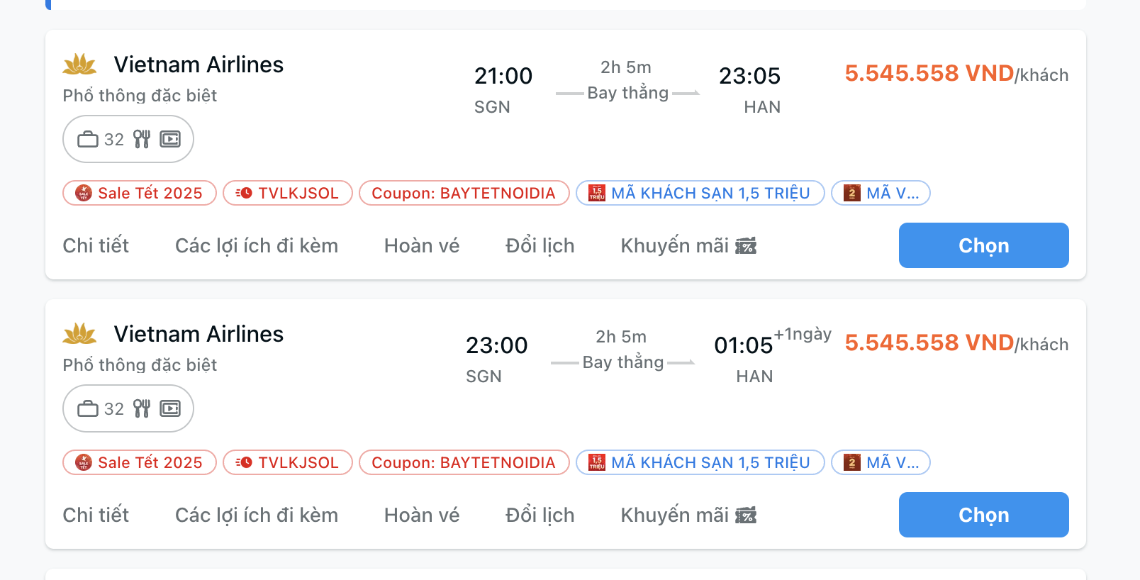 Bất ngờ với giá vé máy bay TP HCM - Hà Nội ngày 29 Tết và đêm giao thừa - Ảnh 2