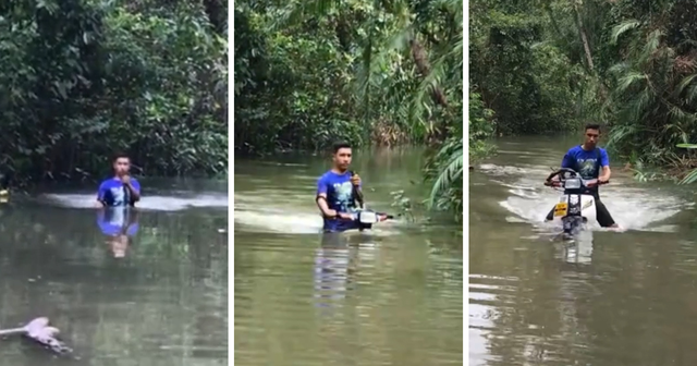 Choáng với cảnh xe máy ngụp lặn đưa người vượt suối: Vì sao chìm nghỉm trong nước vẫn đi được? - Ảnh 4