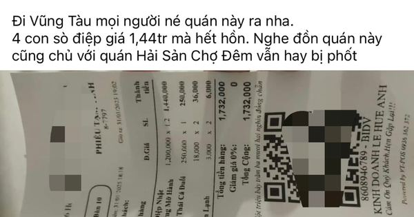 4 con sò điệp giá hơn 1,4 triệu đồng, quán ăn ở Vũng Tàu "bị soi"