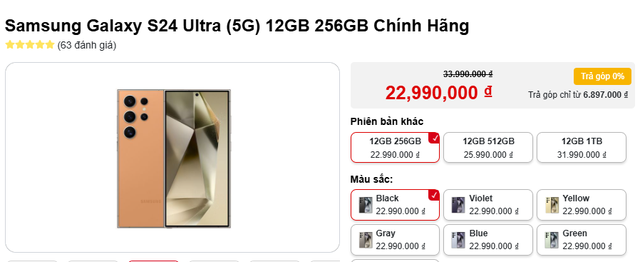 "Điện thoại Android mạnh top đầu" nhà Samsung giảm mạnh tới hơn 10 triệu: Đủ sức vượt mặt Xiaomi 14 Ultra - Ảnh 1