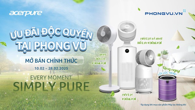 Acerpure - Thương hiệu kiến tạo không gian sống thuần khiết chính thức mở bán tại Việt Nam cùng ưu đãi hấp dẫn tại Phong Vũ - Ảnh 3