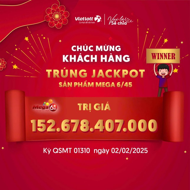 Trúng Vietlott gần 153 tỷ đồng ngày nghỉ Tết cuối cùng - Ảnh 1