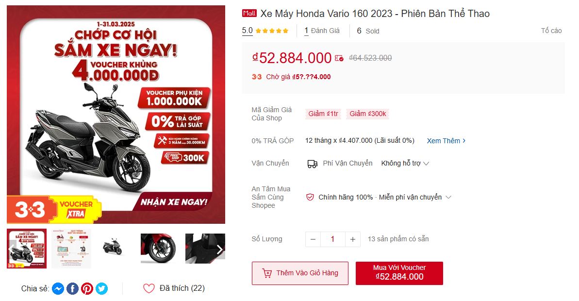 Honda SH, Vision "giảm sập sàn", nhiều mẫu giảm hơn 10 triệu đồng - Ảnh 4