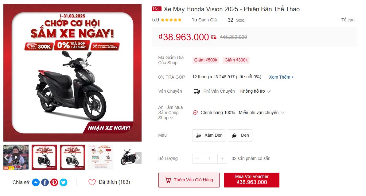 Honda SH, Vision "giảm sập sàn", nhiều mẫu giảm hơn 10 triệu đồng - Ảnh 2