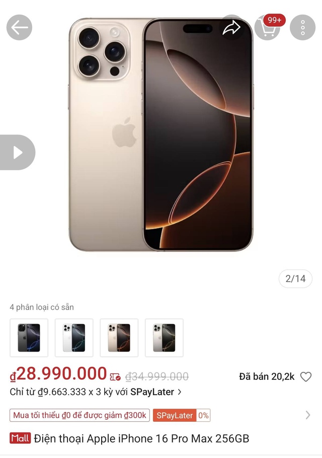 iPhone 16 Pro Max chạm mức giá đáy mới tại Việt Nam - Ảnh 2