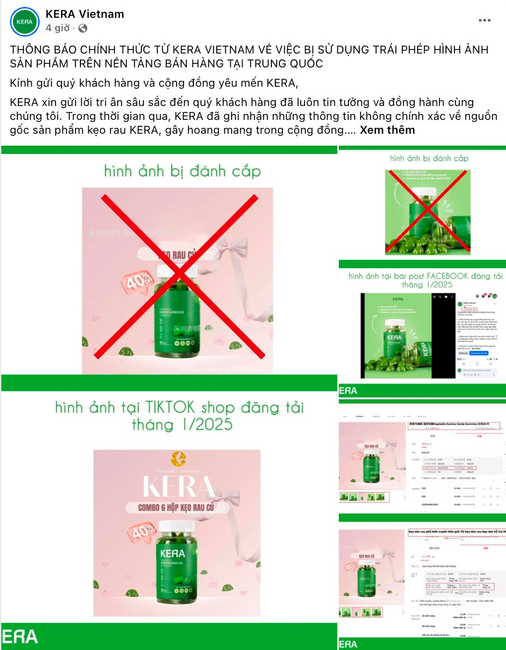 Kẹo rau củ Kera bất ngờ xuất hiện trên nền tảng bán hàng Trung Quốc, doanh nghiệp nói gì? - Ảnh 2
