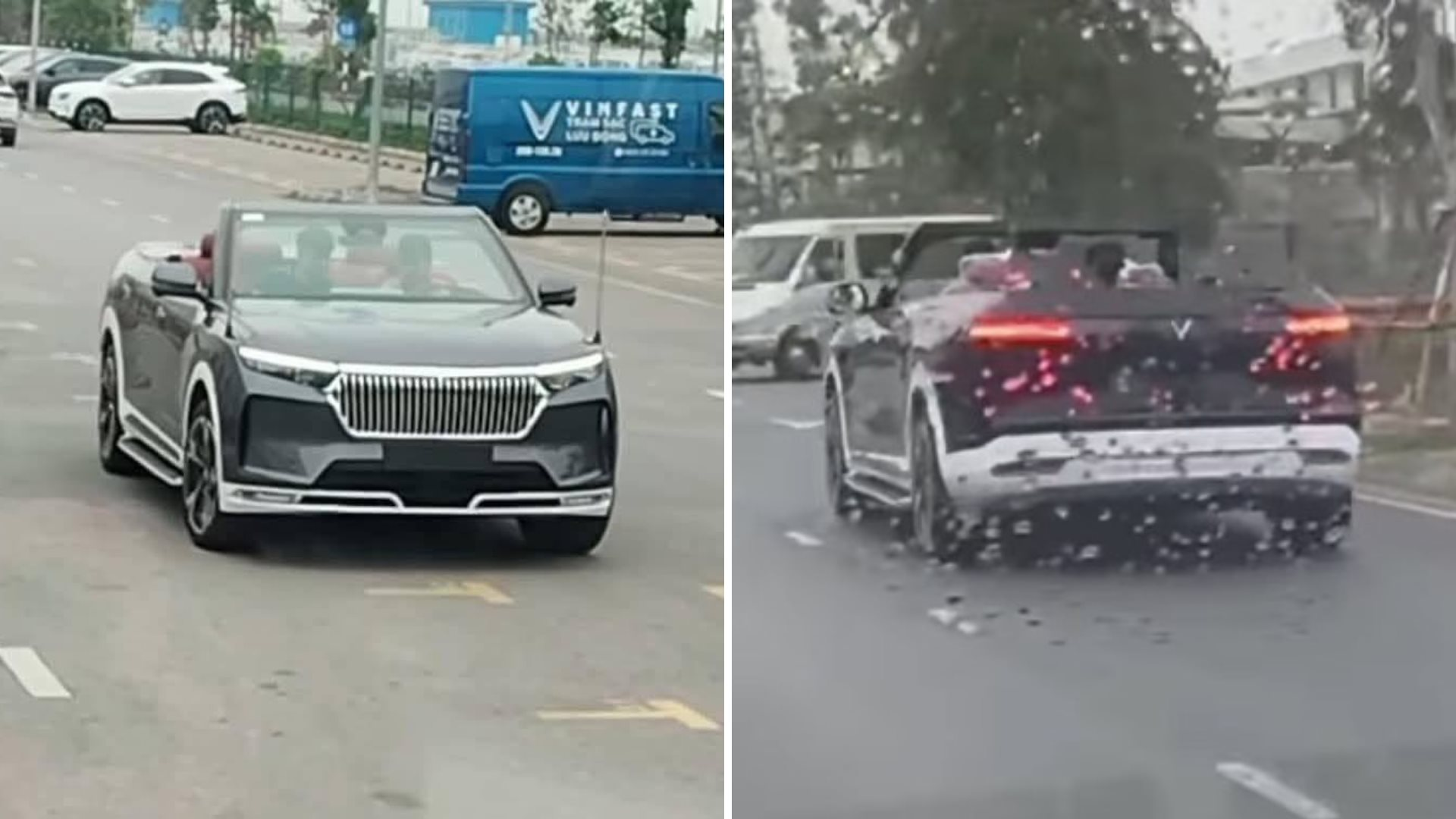 Xuất hiện mẫu xe cực lạ trong nhà máy VinFast: Không có mui, không phải VF 8, có mặt ca lăng như xe xăng - Ảnh 1