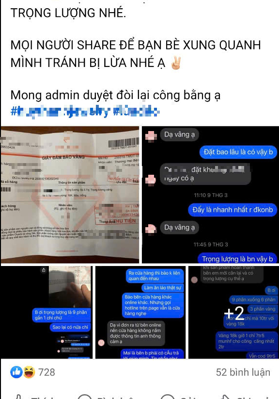 Từ vụ mua nhẫn vàng online tưởng 0,9 chỉ nhưng nhận 0,6 chỉ, luật sư khuyến cáo gì? - Ảnh 1