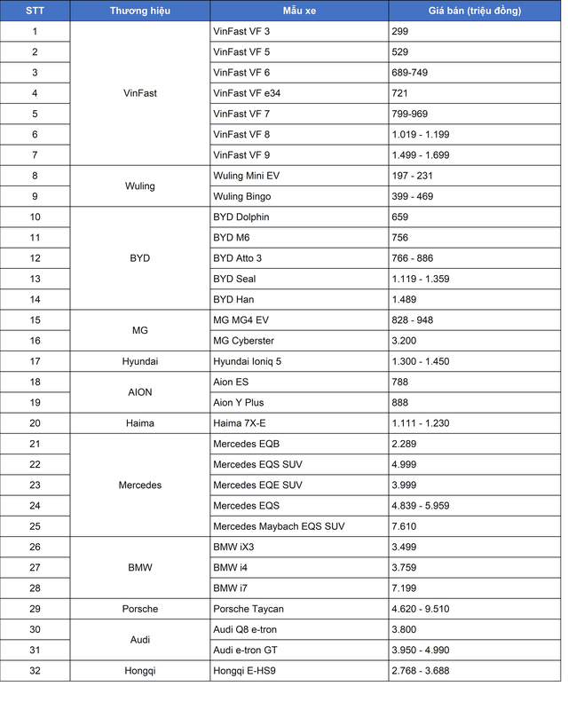 Giúp người dùng tiết kiệm hàng trăm triệu khi đăng ký, đây là những mẫu ô tô điện được miễn lệ phí trước bạ từ 1/3/2025 - Ảnh 1