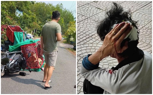 Sau cuộc điện thoại, shipper bị 2 vợ chồng đuổi đánh gây thương tích - Ảnh 1