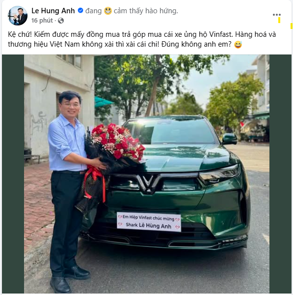 Shark Lê Hùng Anh tậu thêm VinFast VF 9 dù có đủ xe sang đắt đỏ - Lexus LX 600, BMW 740Li, Porsche Panamera không thiếu xe nào - Ảnh 1