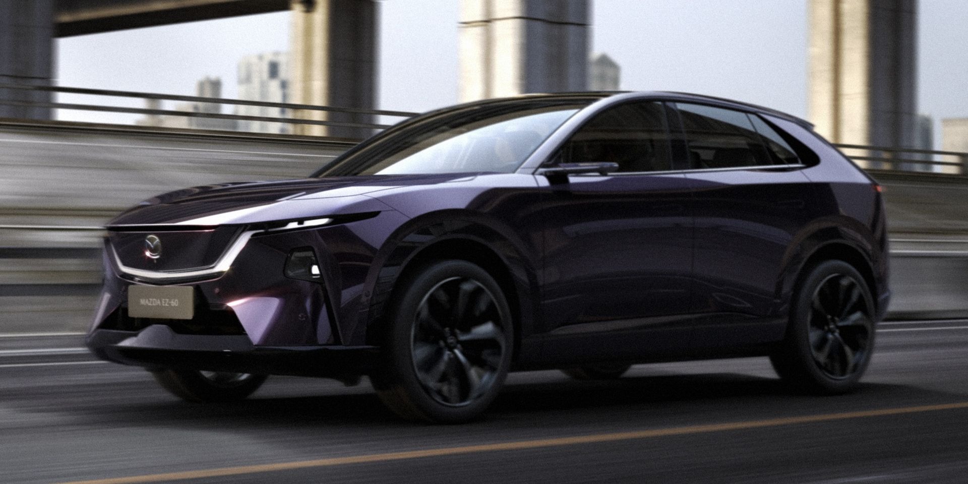 Mazda EZ-60 ra mắt: Dáng coupe như CX-30, dài gần bằng CX-8, màn hình 5K khổng lồ, bản điện chạy 600km/sạc, hybrid chạy 160km không cần xăng - Ảnh 1