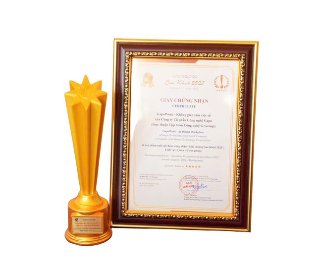 Ứng dụng GapoWork thắng lớn với giải Sao Khuê 2025 - Ảnh 1