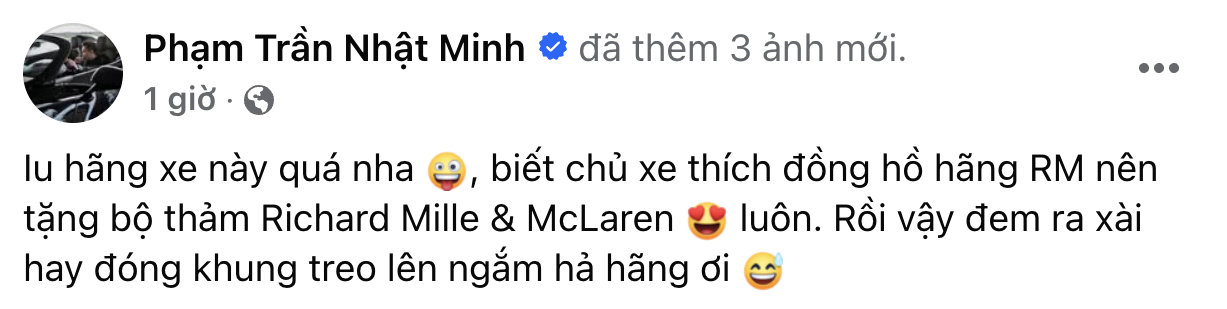 Được hãng tặng phụ kiện kê chân hàng thửa cho McLaren Elva trăm tỷ, Minh Nhựa thắc mắc để xài hay… đóng khung treo tường - Ảnh 4