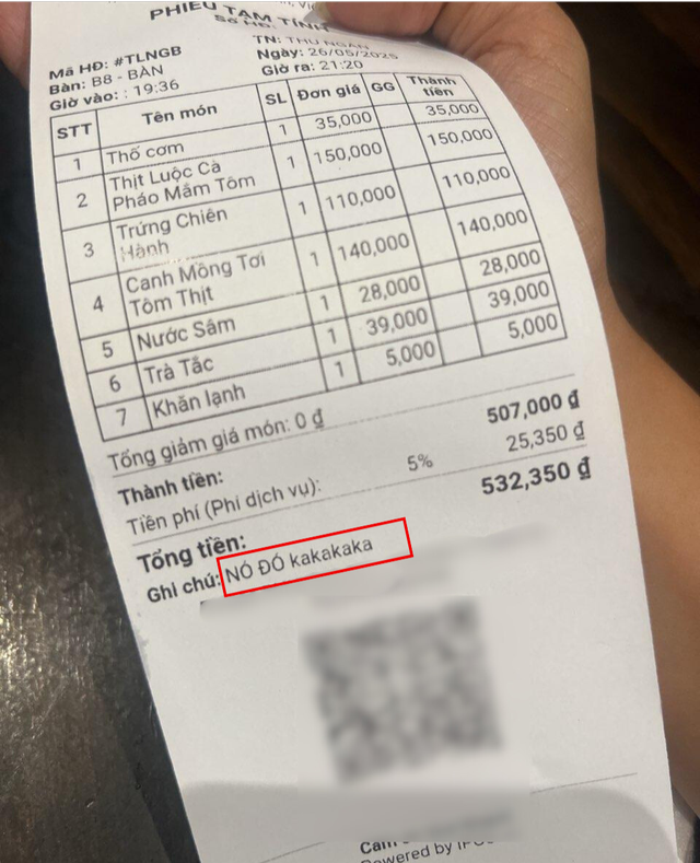 Chưa hết drama về giá “chặt chém”, Cơm Quê Dượng Bầu tiếp tục gây bức xúc vì khiến thực khách cảm thấy bị “giễu cợt” - Ảnh 1