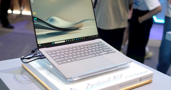 Cận cảnh mẫu laptop siêu mỏng nhẹ, dùng vật liệu đặc biệt của Asus tại Computex 2025