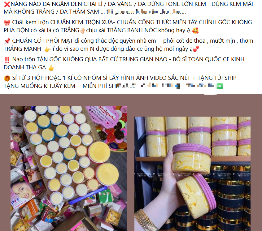 Mỹ phẩm, kem trộn 'nhà làm' bán tràn lan, ai chịu trách nhiệm? - Ảnh 1