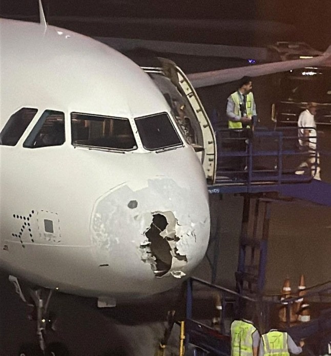 Hỗn loạn bên trong chiếc máy bay cùng lúc gặp nhiễu động, trúng mưa đá, tông phải chim - Ảnh 1