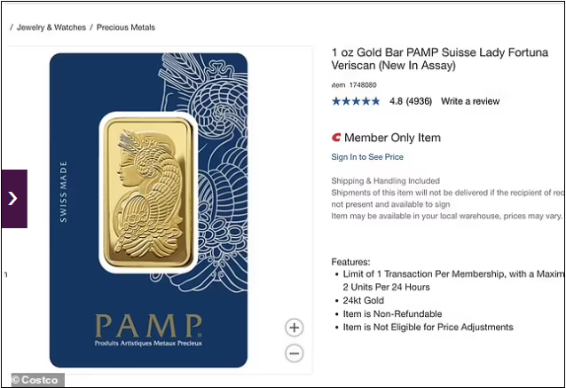 Vàng ‘cháy hàng’ chỉ sau vài phút, ông lớn bán lẻ Mỹ siết giới hạn mỗi người chỉ được mua 1 thỏi - Ảnh 1