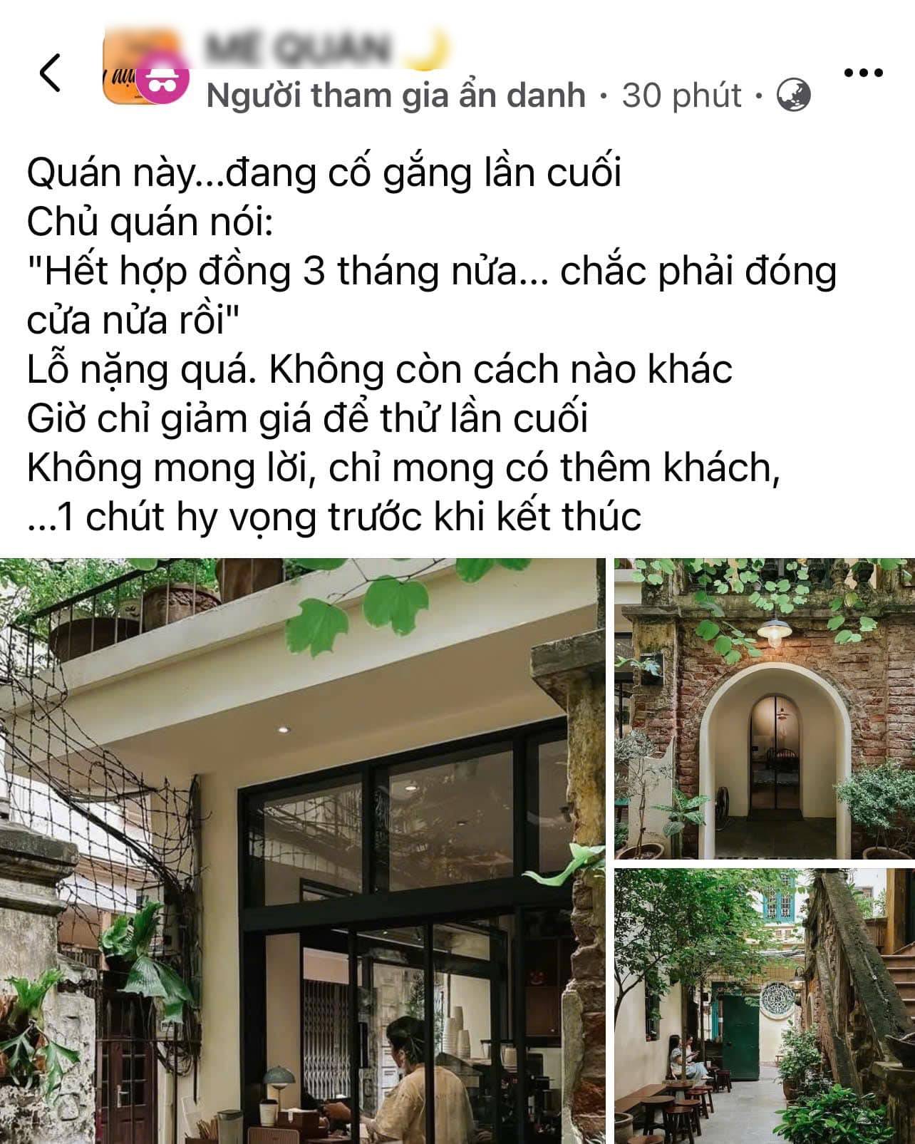 Quán cà phê nổi tiếng Hà Nội bỗng bị đồn đóng cửa vì "lỗ nặng", chủ quán hốt hoảng lên tiếng - Ảnh 1
