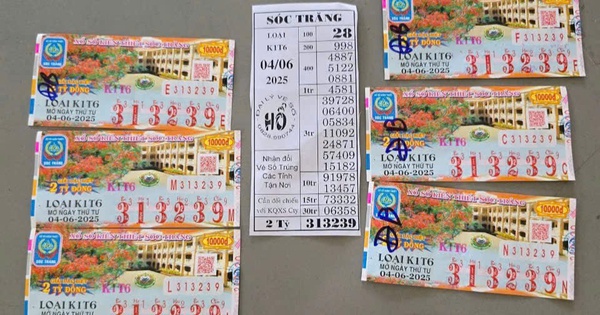 Vé số trúng độc đắc tiếp tục "nổ" ở Bạc Liêu