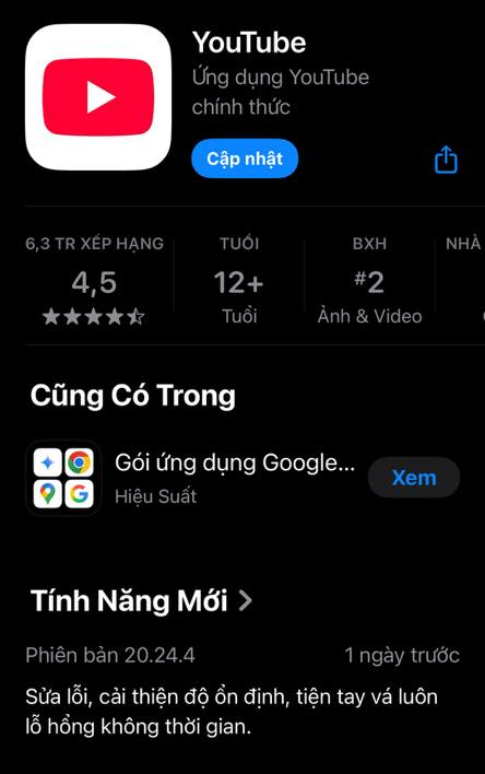 Người dùng iPhone cần cập nhật YouTube ngay và luôn, đây là lý do - Ảnh 1