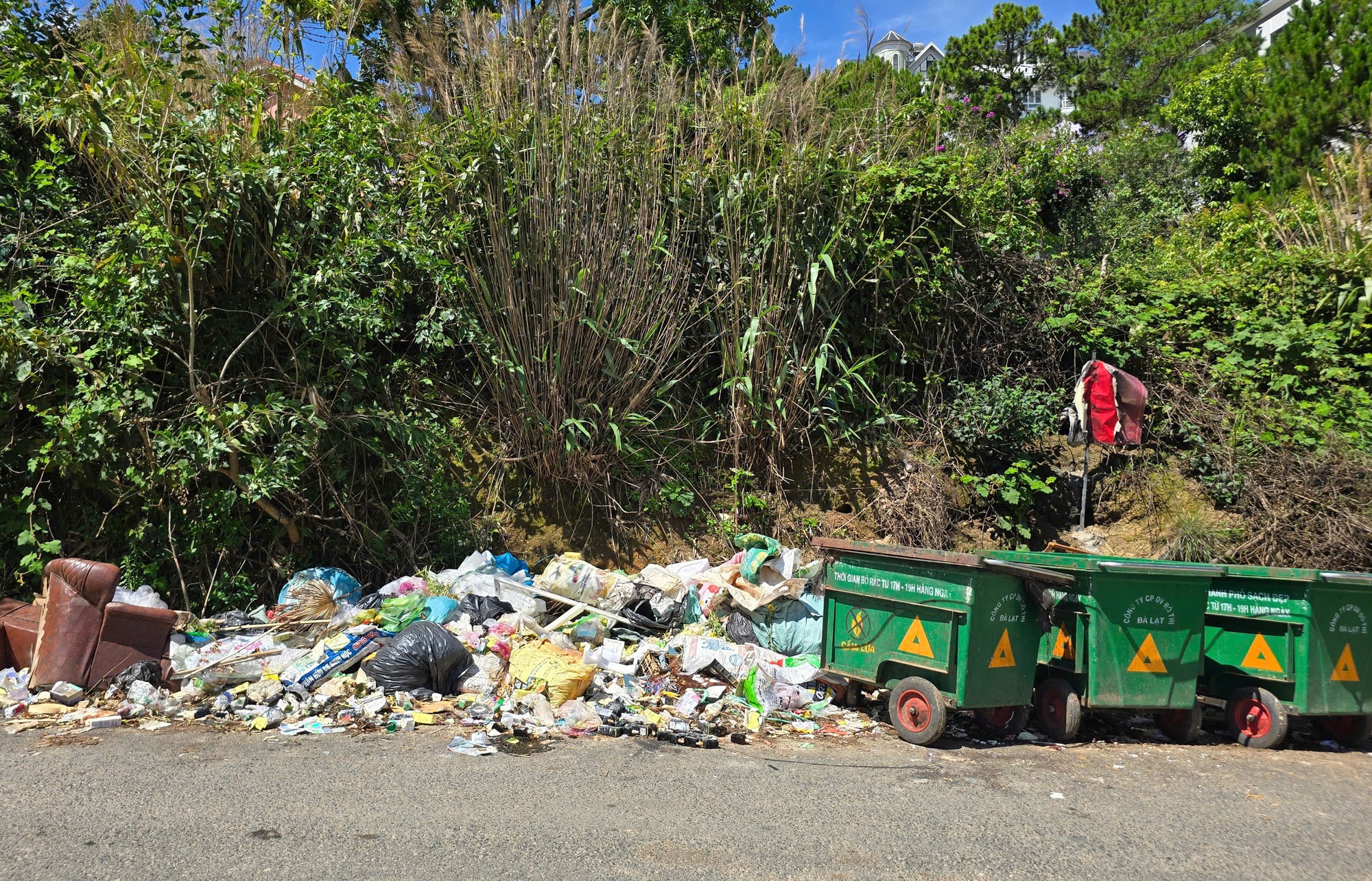 Cận cảnh hàng trăm chai, lọ mỹ phẩm vứt bỏ ven đường ở Đà Lạt - Ảnh 2